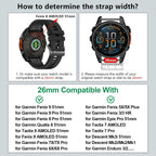 Correa Quickfit de 26 mm para Garmin Fenix 8 51 mm 7X 6X 5X Plus Epix Pro