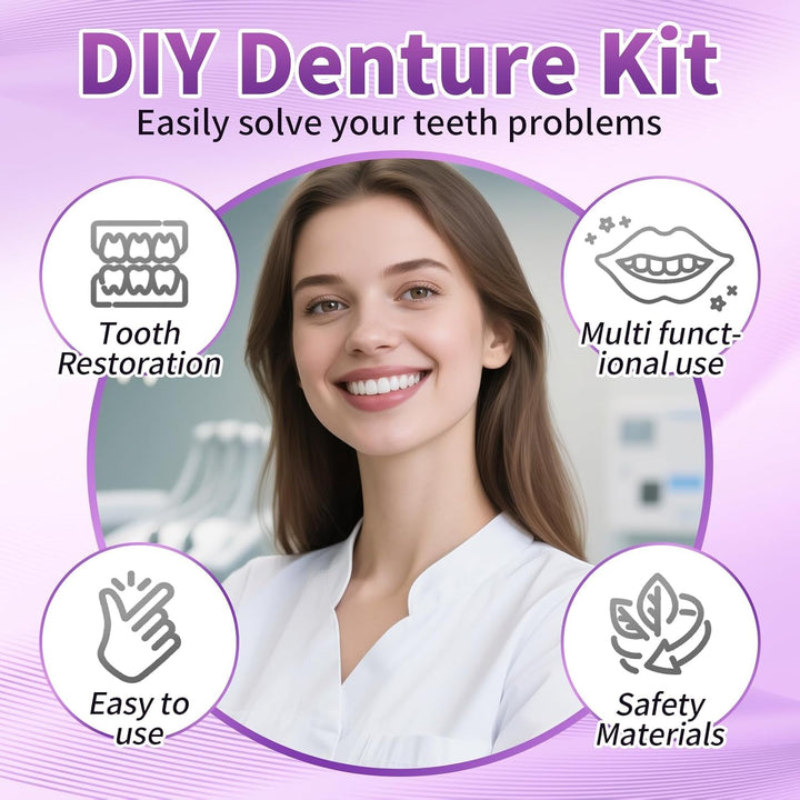 Kit de prótesis para bricolaje en casa | Juego completo de dientes...