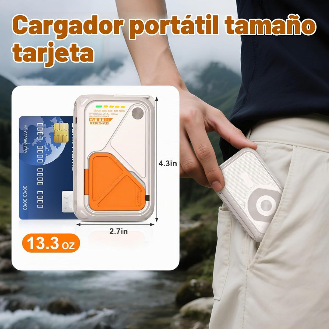SEANCHEER P05 Cargador portátil, banco de energía magnético, pequeñ...