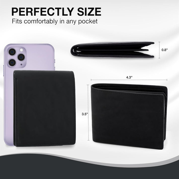 Rogue Wallet R11 - Cartera de piel tradicional con espacio adiciona...