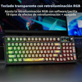 Aula F98Pro V3 - Teclado mecánico inalámbrico con pantalla y perill...