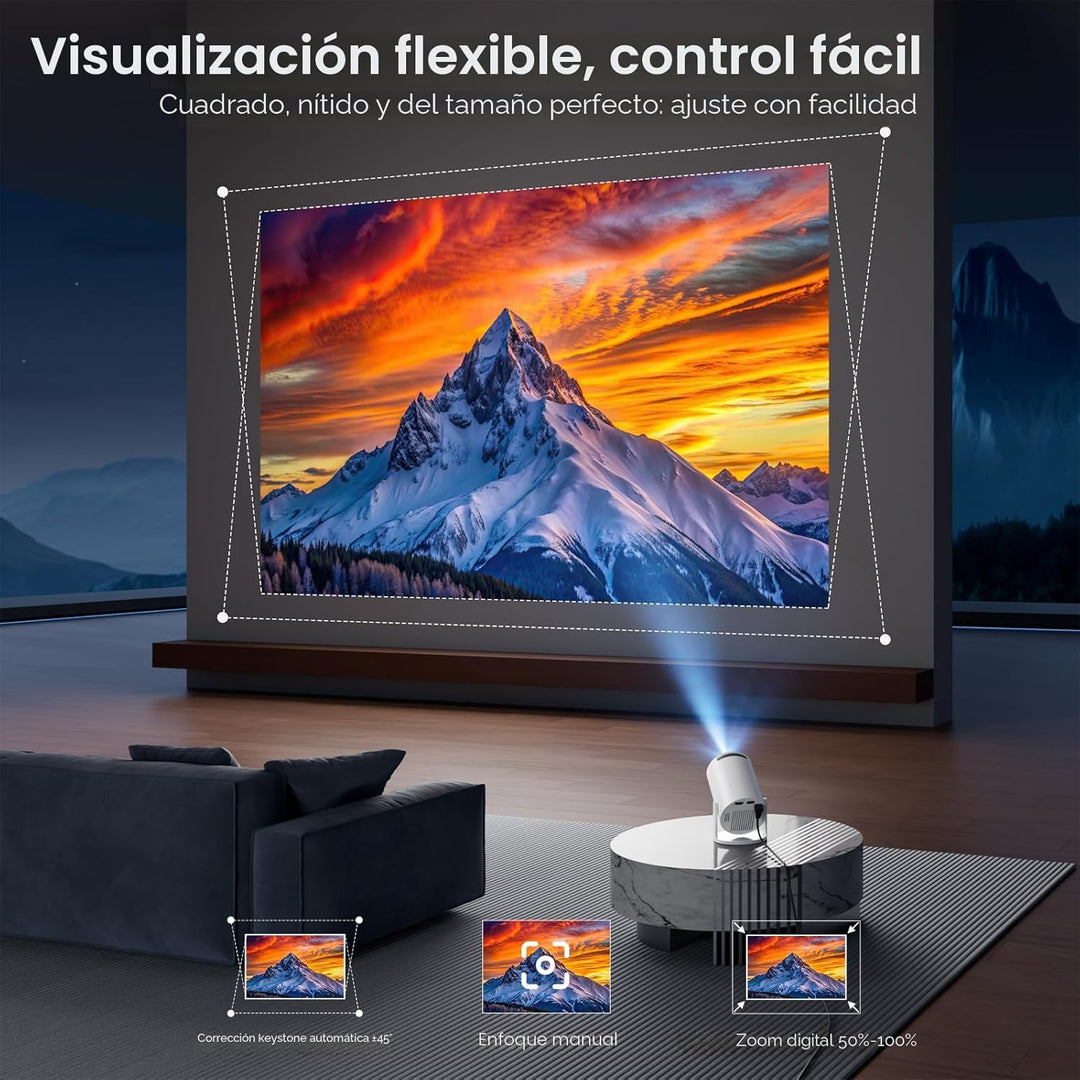 [Aplicaciones integradas] ClokoWe Mini proyector con WiFi y Bluetoo...