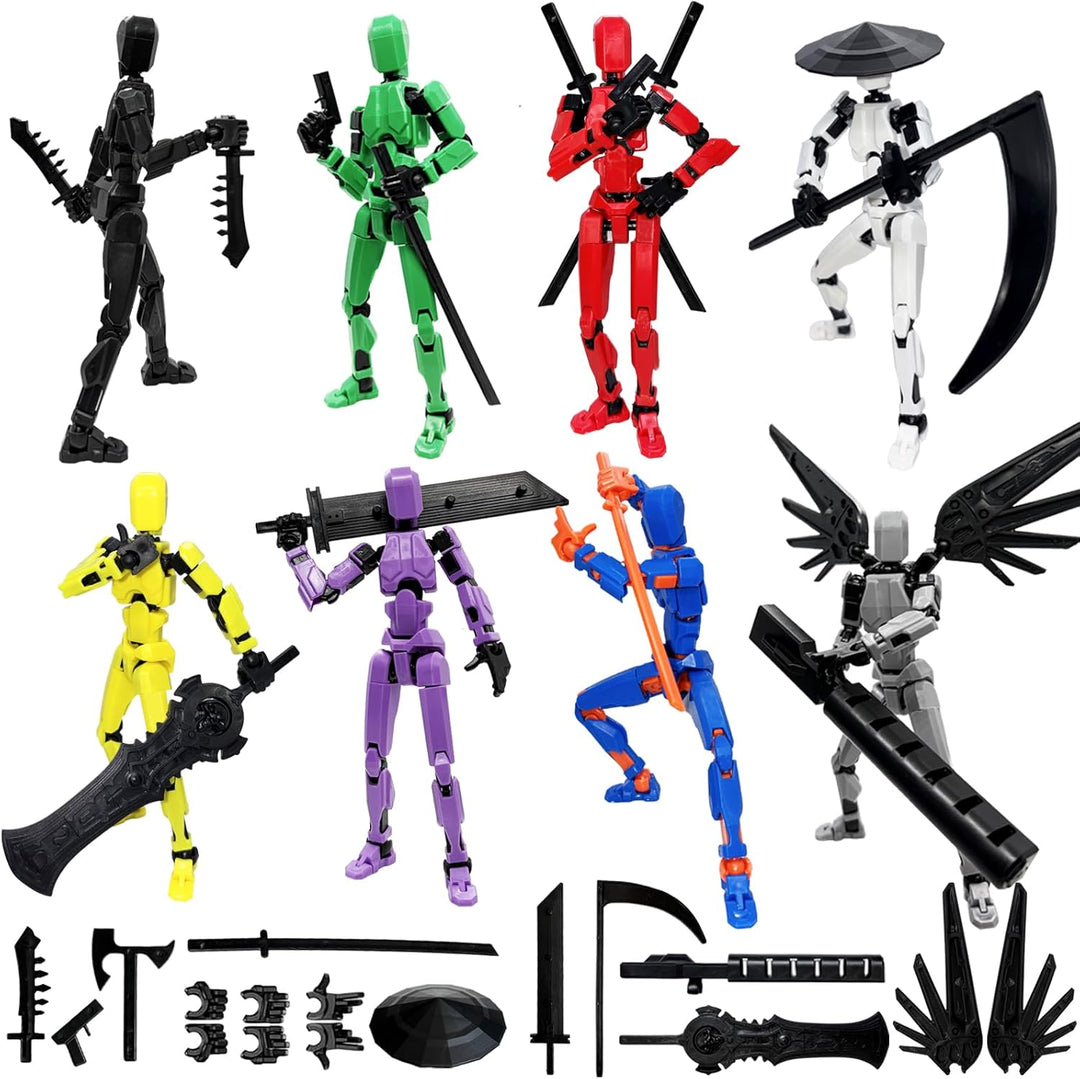 Juego de 8 figuras de acción T13 (ensamblaje completado), muñeco mo...