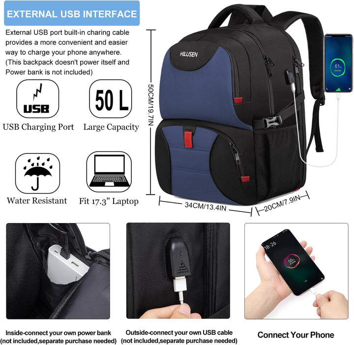 Mochila de almuerzo para hombres, mochila de almuerzo con enfriador...