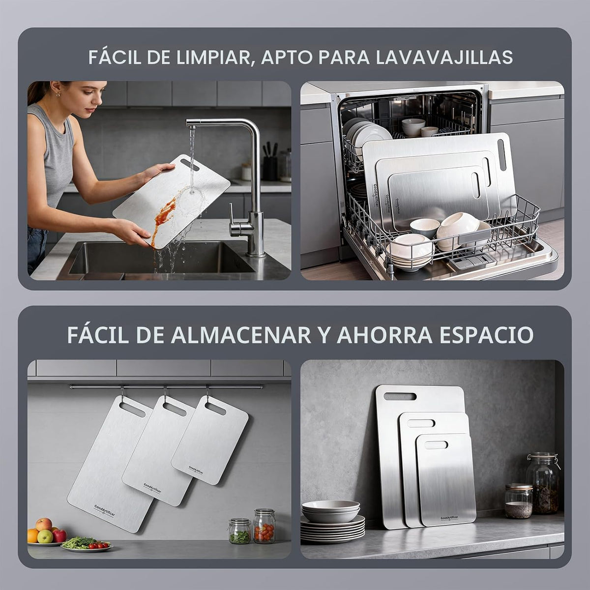 Tabla de cortar de titanio para cocina