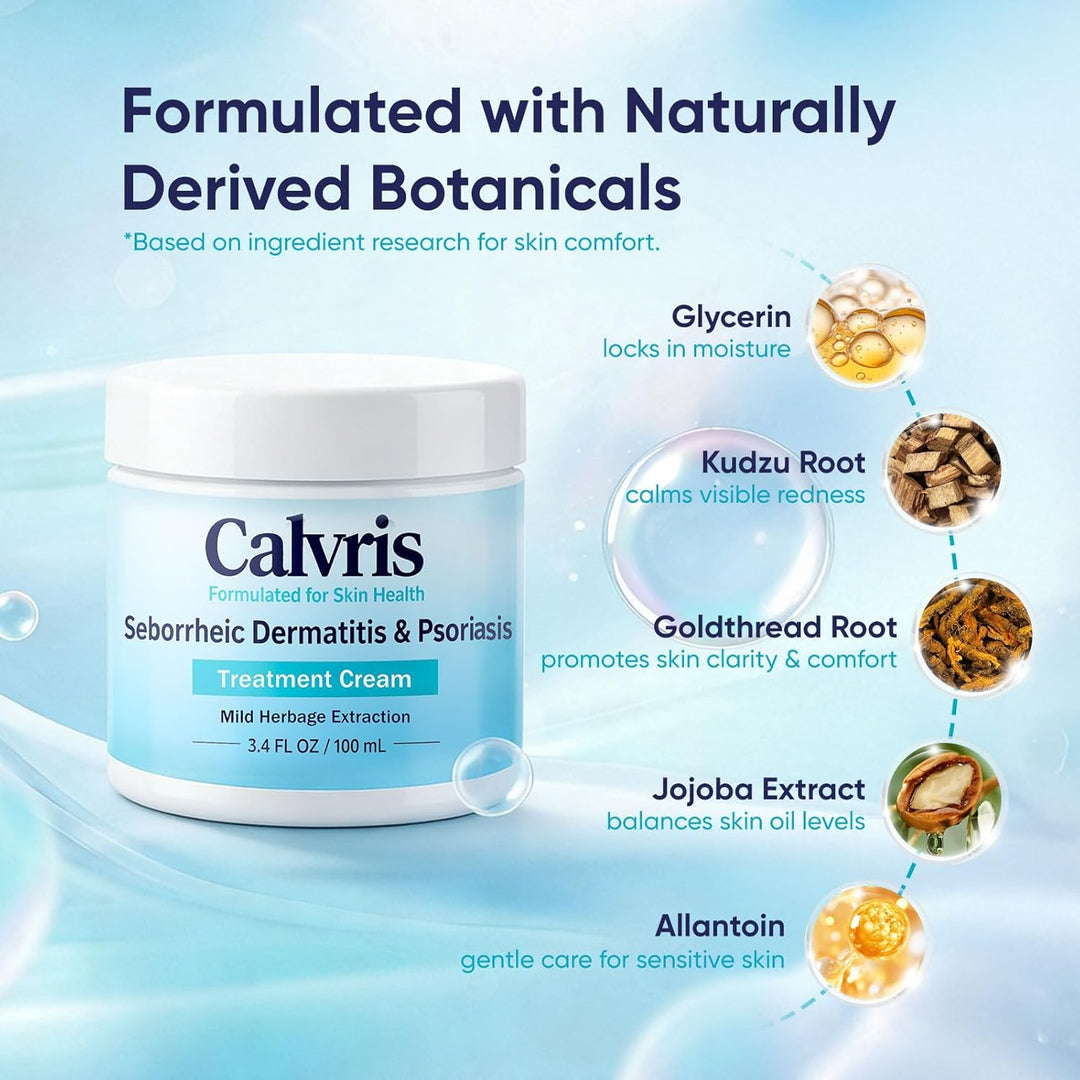 Calvris Scalp &amp; Beard Comfort Cream - Fórmula botánica sin este...