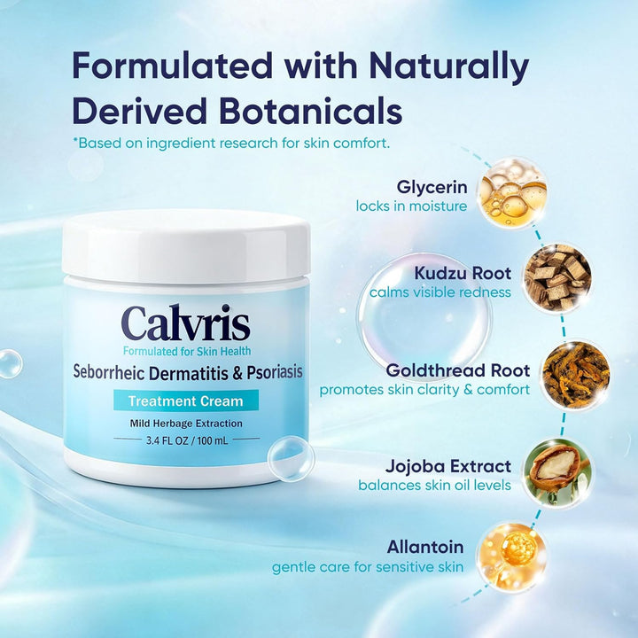 Calvris Scalp &amp; Beard Comfort Cream - Fórmula botánica sin este...