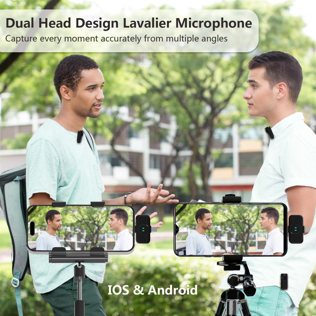 MAYBESTA Micrófono Lavalier inalámbrico para iPhone y teléfono Andr...