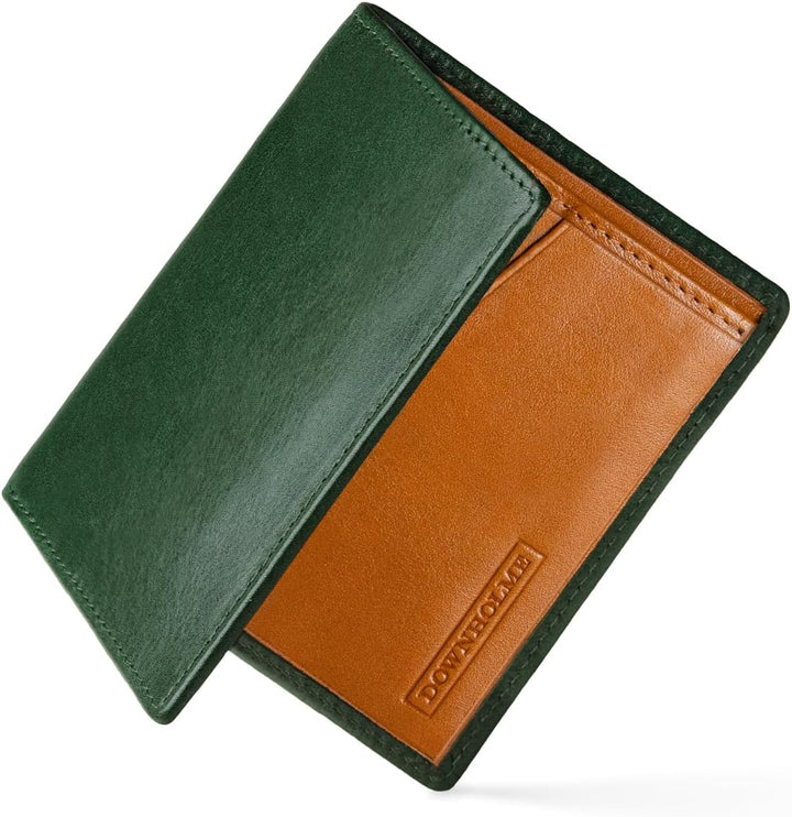 Downholme Billetera de Cuero Bifold con Silueta Delgada para Hombre...