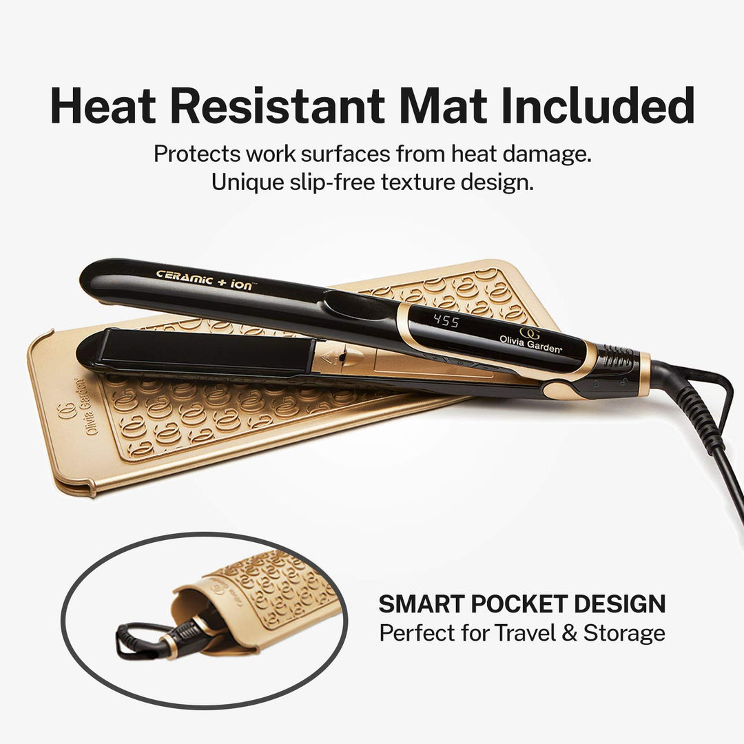 Olivia Garden Ceramic + Ion Pro Flat Iron - Dual Voltage, 11 Temps,...