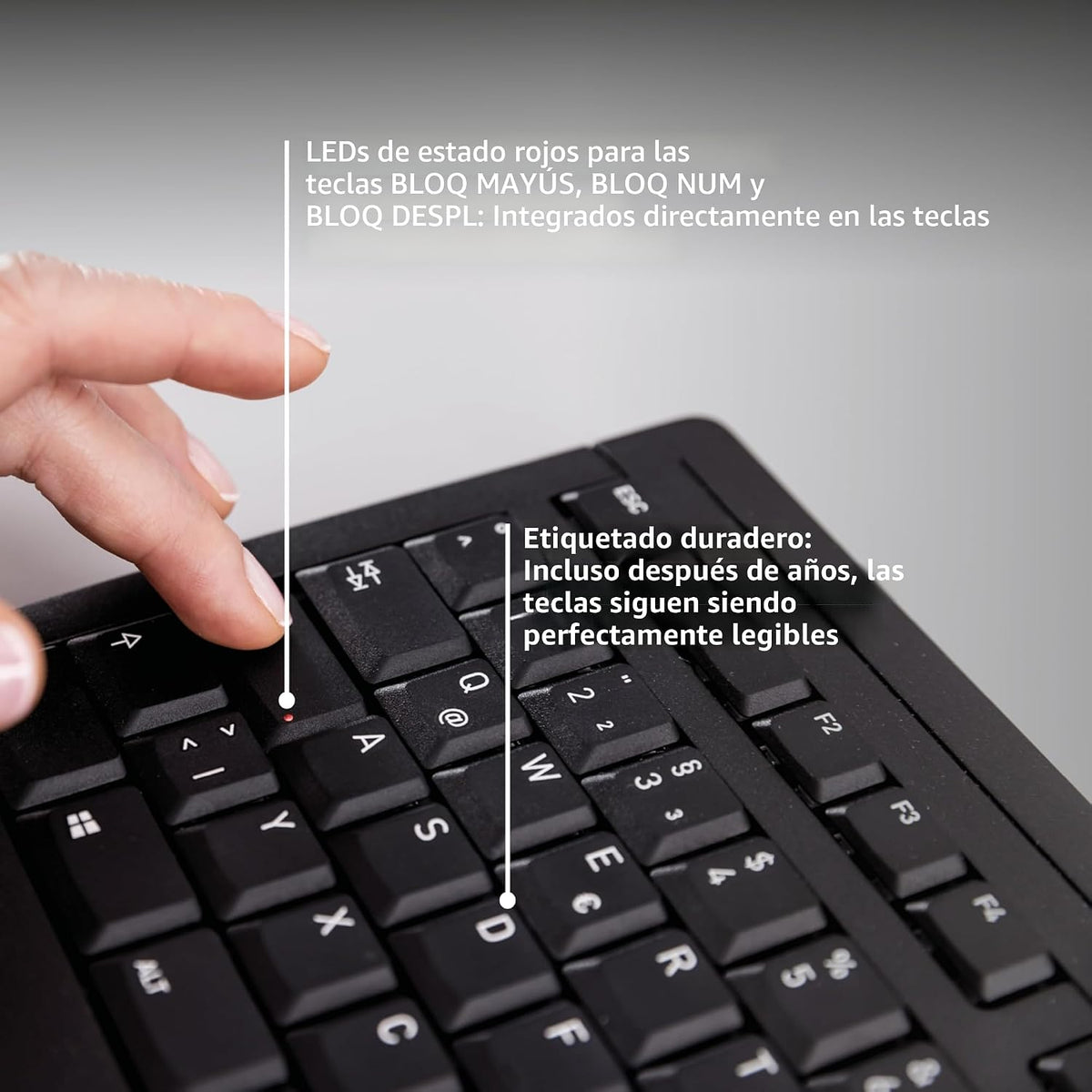 Cherry Teclado Stream, teclado con cable para PC\/portátil, teclas...