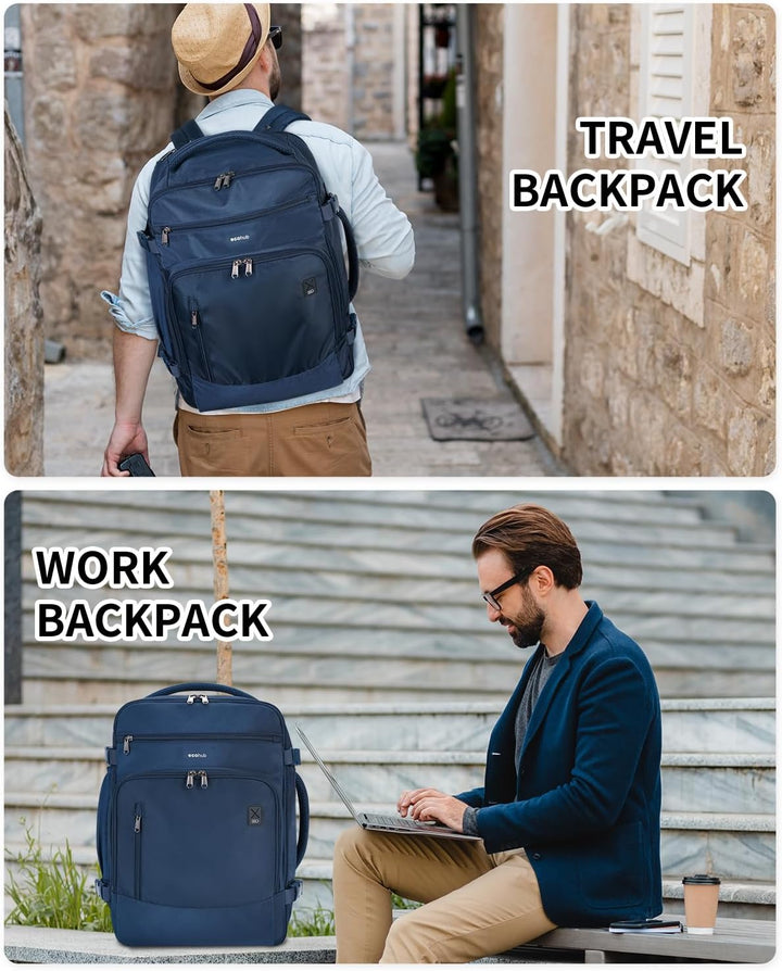 ECOHUB Mochila de viaje Mochila de transporte, Azul-2, Mochilas de...