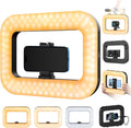 Luz de teléfono celular para grabación de video, estabilizador de teléfono de mano con luz, anillo de luz LED de 8000 mAh para teléfonos selfies, soporte de teléfono inteligente para cámara, cámara de acción, vlog, TikTok