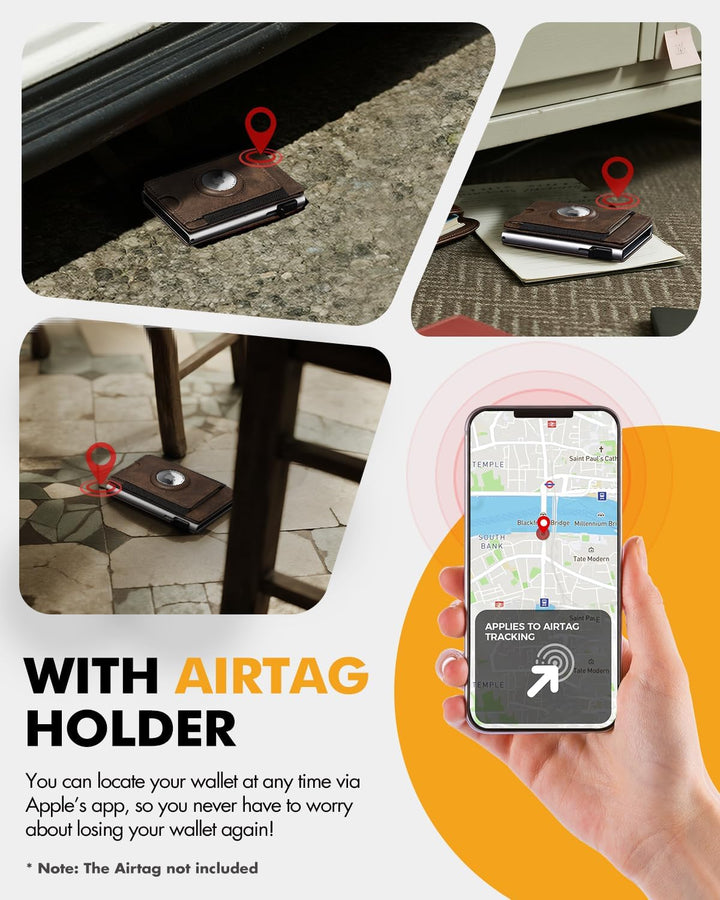 iwantit Cartera para bolsillo frontal para hombre: delgada con clip...