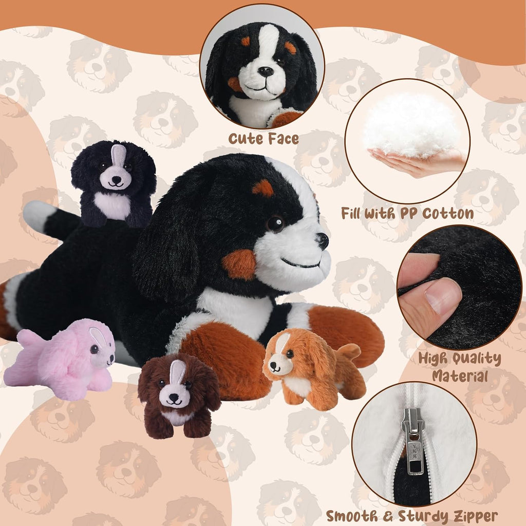 Peluche de perro de montaña de Berna, 5 en 1, regalo para niños