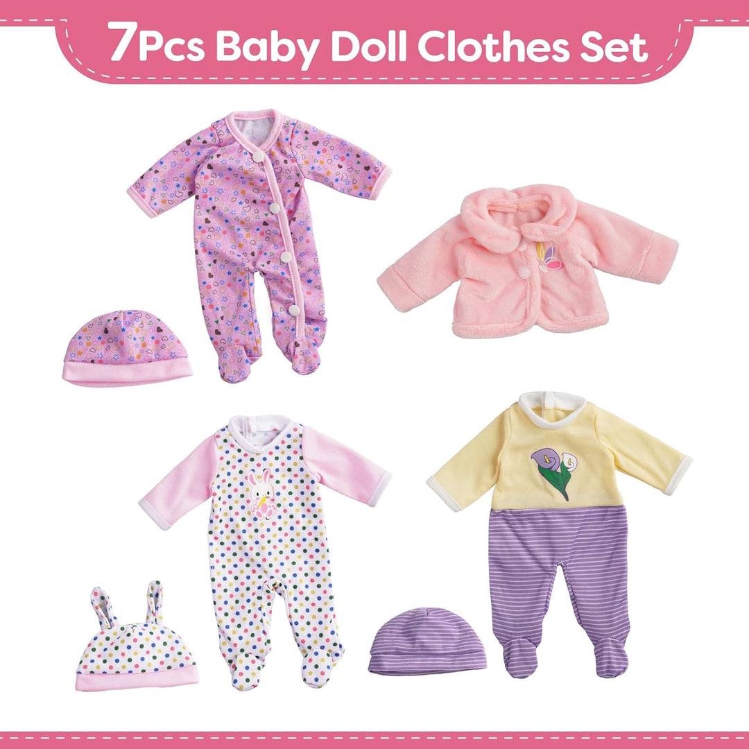 BABESIDE 3 juegos de ropa de muñeca Alive para muñecas de 8 a 12 pu...