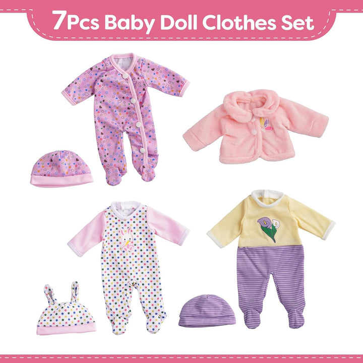 BABESIDE 3 juegos de ropa de muñeca Alive para muñecas de 8 a 12 pu...