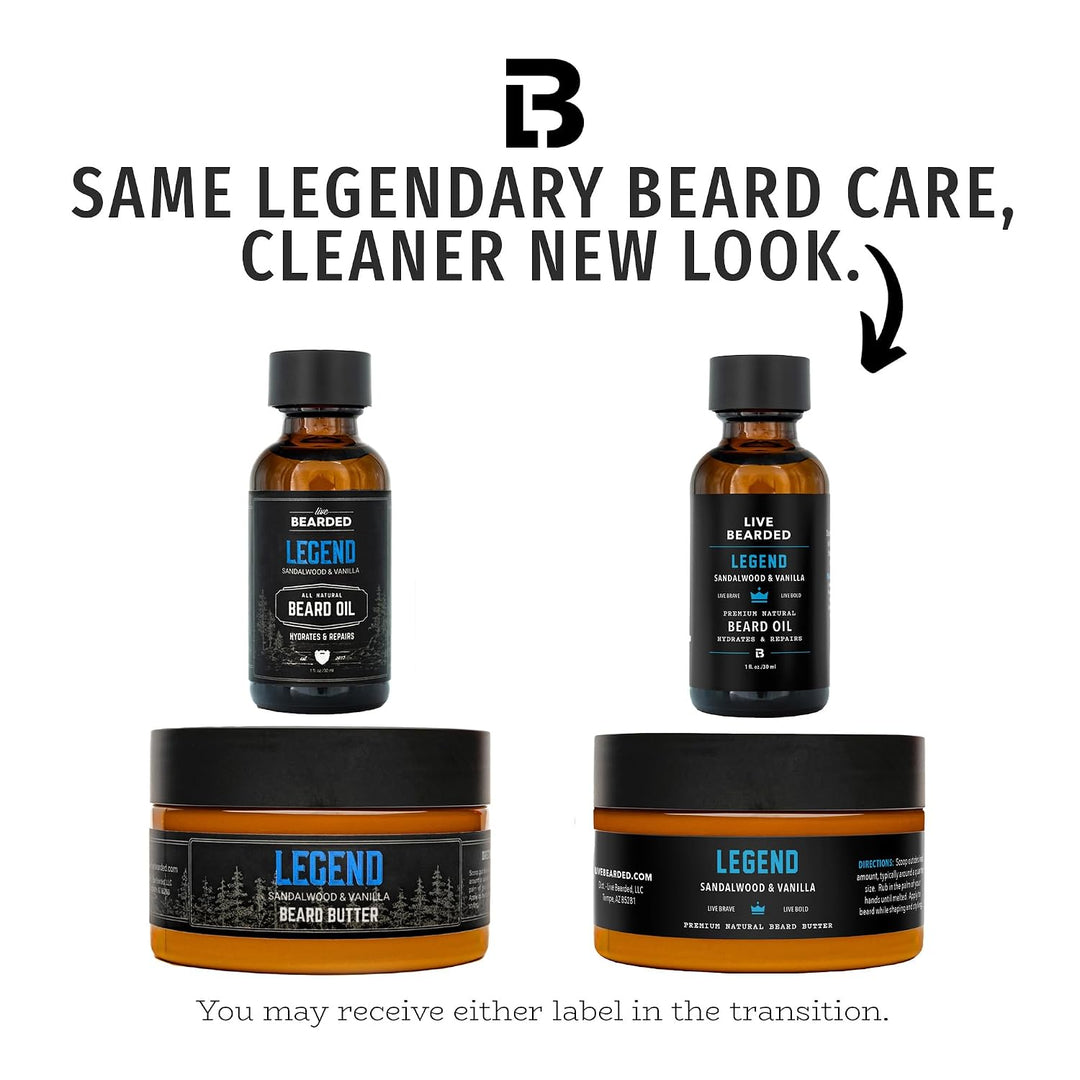 Kit de Aseo para Barba Live Bearded - Aceite y Mantequilla para Bar...