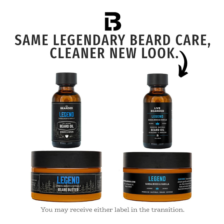 Kit de Aseo para Barba Live Bearded - Aceite y Mantequilla para Bar...