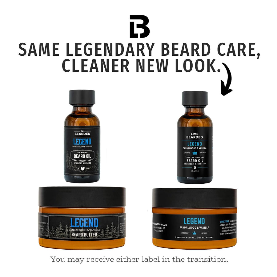 Kit de Aseo para Barba Live Bearded - Aceite y Mantequilla para Bar...