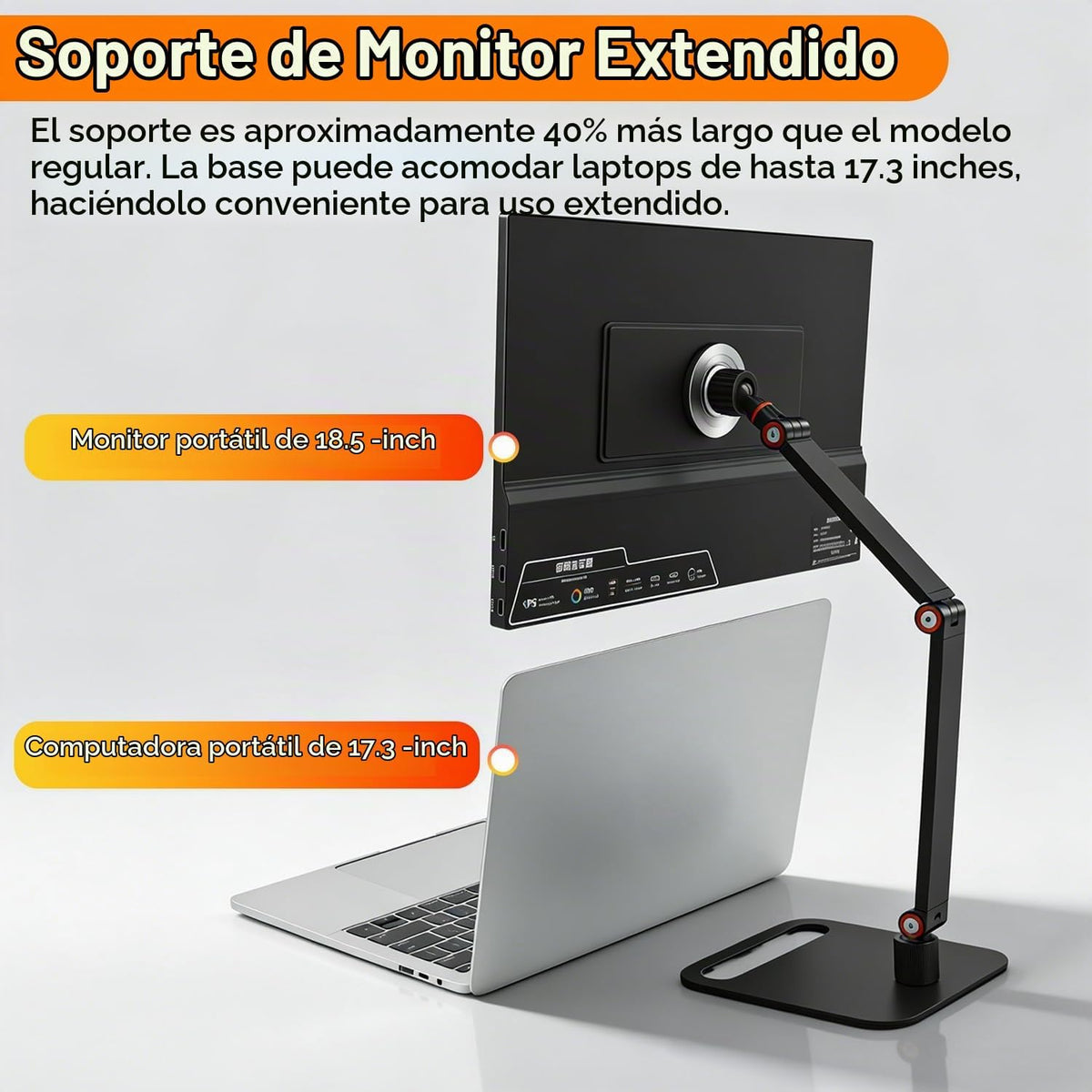 Soporte ajustable magnético fuerte para monitor de viaje portátil