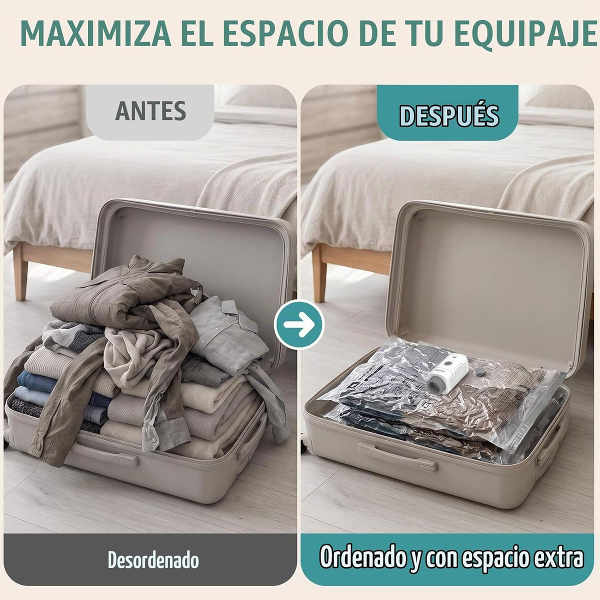 Bolsas de almacenamiento de vacío de bomba inalámbricas recargables