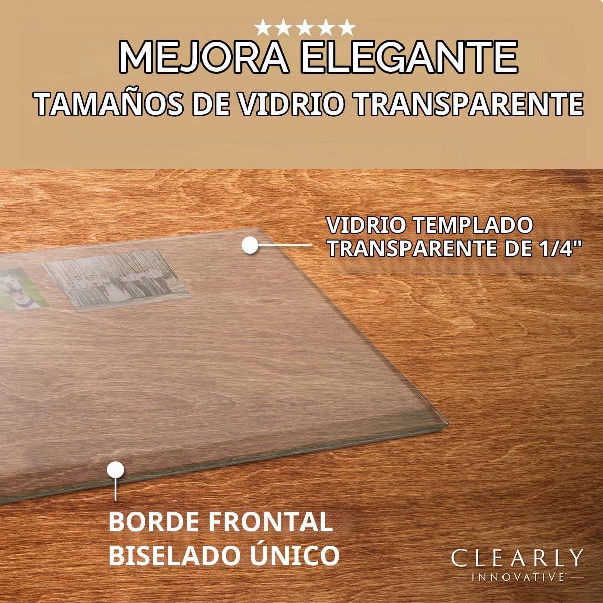 Alfombrilla de escritorio de vidrio templado y almohadilla de escritorio