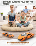 BEZGAR Auto de control remoto - 1:14 Lambo Sián FKP 37 eléctrico, deportivo, de carreras, juguete de auto con puerta abierta, serie de autos RC con licencia de 2.4Ghz para niñas y niños de 8, 9, 10