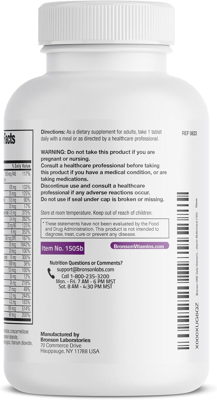 Bronson ONE Daily Multivitamínico Multimineral Completo 50+ para mu...