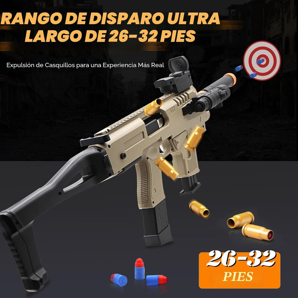 Pistola de juguete de dos modos, rifle de expulsión con 80 balas suaves, 40 conchas, 2 clips, pistolas de juguete de bala suave, juegos de disparos al aire libre, Navidad, Halloween, regalos de cumpleaños
