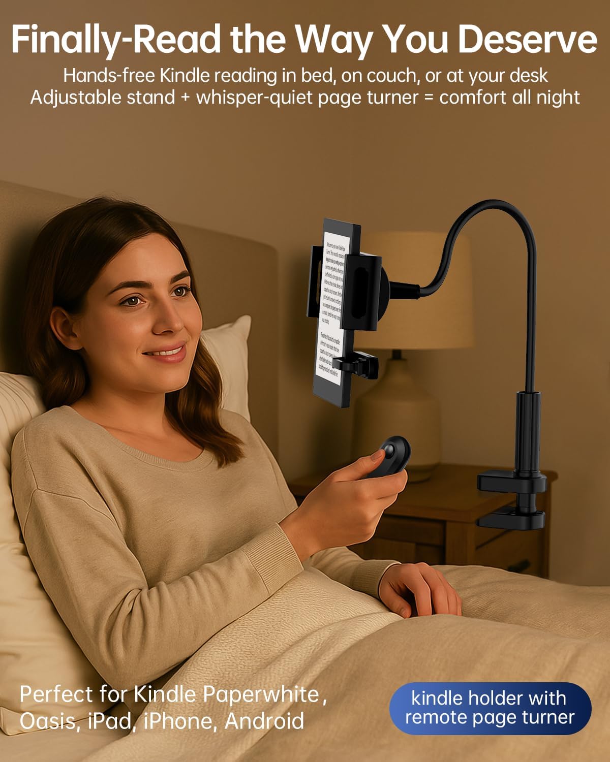 TeoTeeo Soporte para Kindle con Pasador de Páginas Remoto