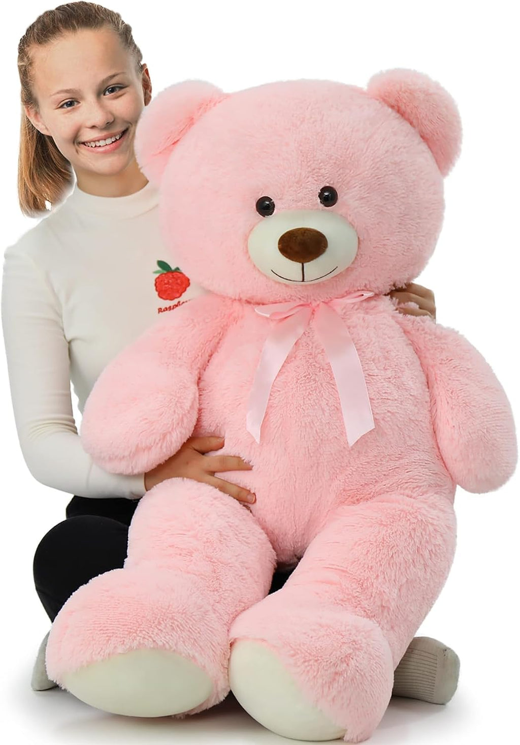 Tezituor Pink Teddy Bear Stuffed Animal, 40 Inch Big Teddy Bear Plush Toys