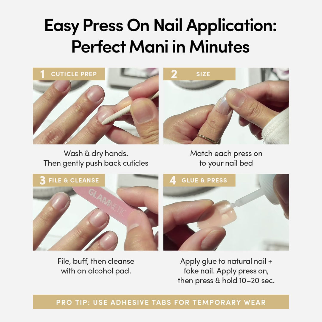 Glamnetic x GLAMZILLA - NOT YOUR CINDER-ELLA | Uñas postizas cortas...