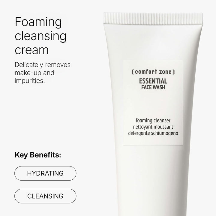 Comfort Zone - Limpiador facial esencial, limpiador espumoso, elimi...