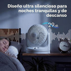 IRIS USA WOOZOO Ventilador de escritorio mediano, oscilante, inclin...