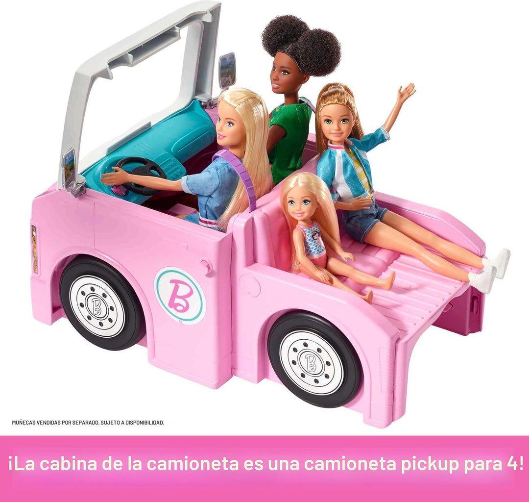 Barbie Camper, juego de muñecas con 50 accesorios, se transforma en...