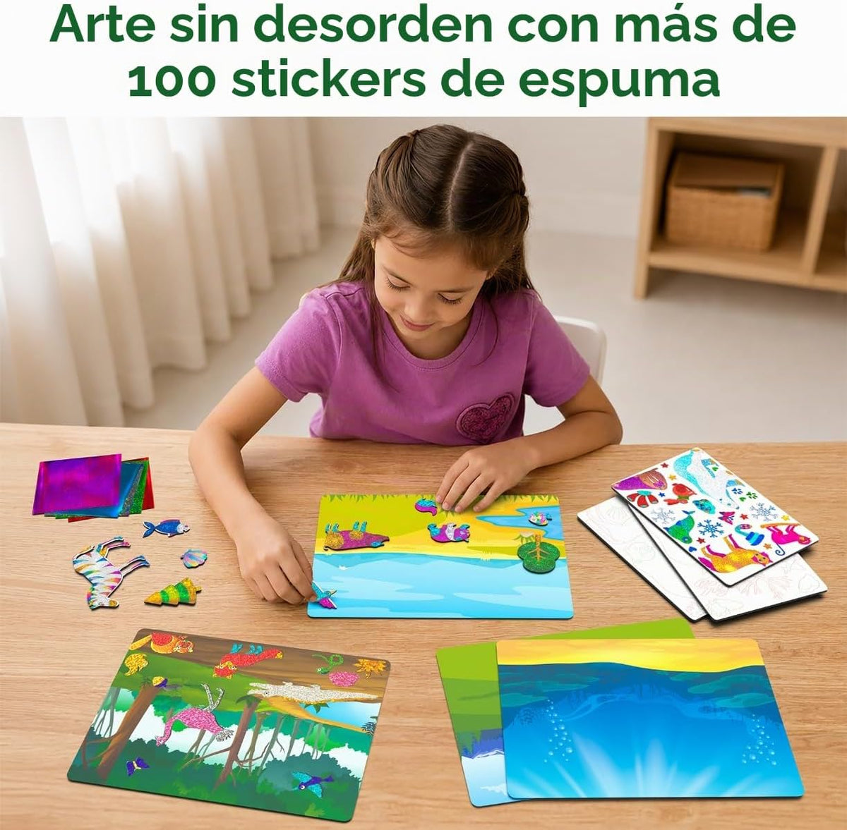 Skillmatics Animales divertidos de aluminio, kit de arte y manualidades