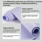 Tapete de yoga extra ancho de 72 x 32 pulgadas, tapete de ejercicio antideslizante de TPE para entrenamiento en casa, tapete de yoga grande de alta densidad de 0.236 pulgadas para hombres y