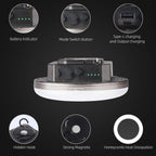 Lámpara Linternas de camping LED transparentes portátiles recargables, luz impermeable para exteriores con 5000 lm, linternas colgantes súper brillantes para carpas, toldos y emergencias al aire libre