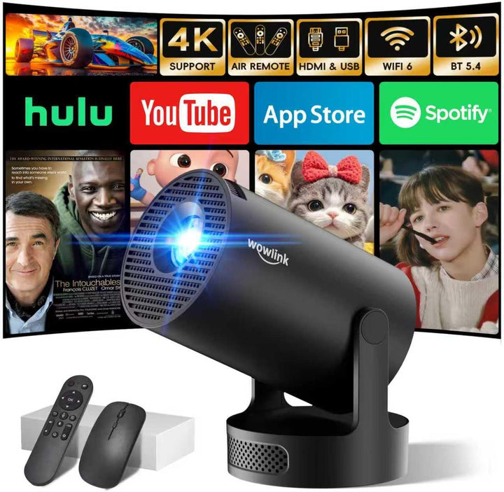 [Aplicaciones integradas y actualizado 2026] Mini proyector con WiF...