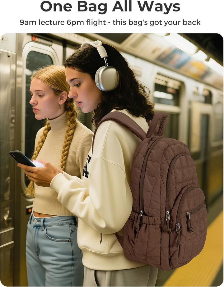 BAGSMART Mochila para portátil universitaria, mochila de viaje para...