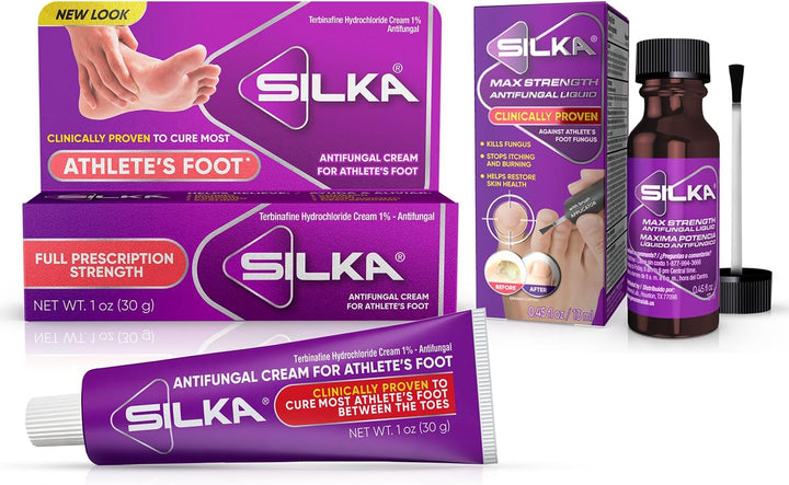 Silka Max Strength - Juego de líquido antifúngico y crema, potente...