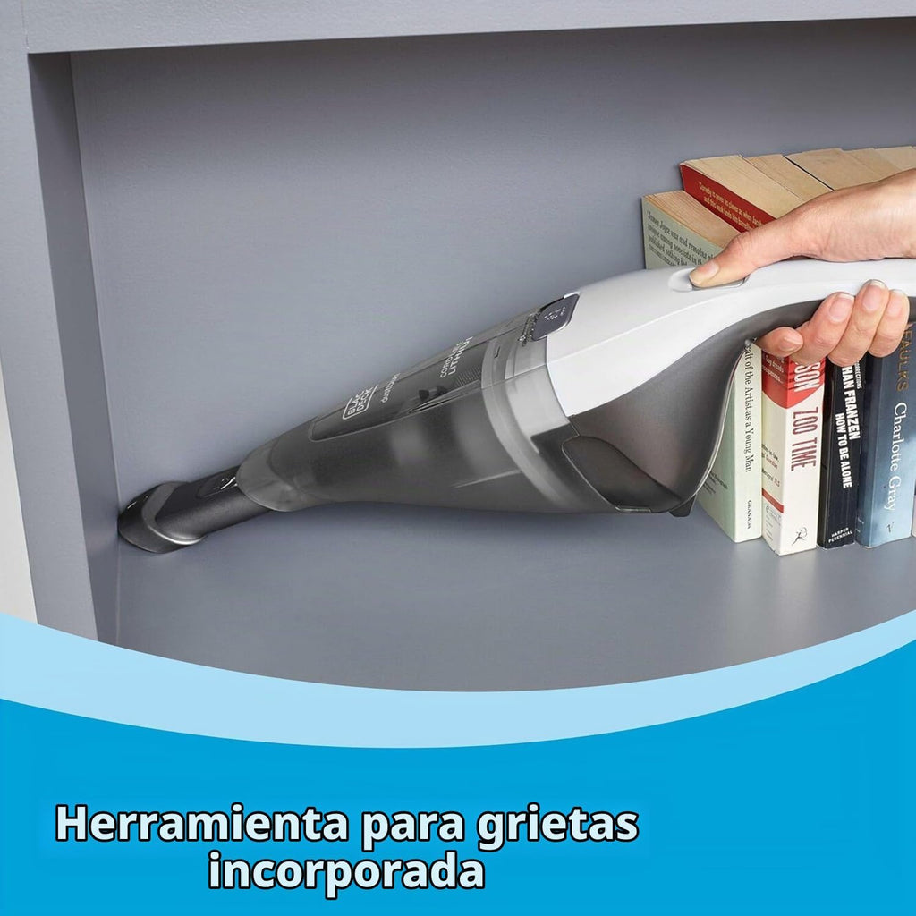 BLACK+DECKER Dustbuster - Aspiradora de mano inalámbrica, aspiradora portátil para automóvil, recargable, montaje en pared, fuerte succión rápida (HNVC215B10)