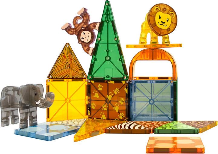 MAGNA-TILES Safari Animals - Juego de construcción