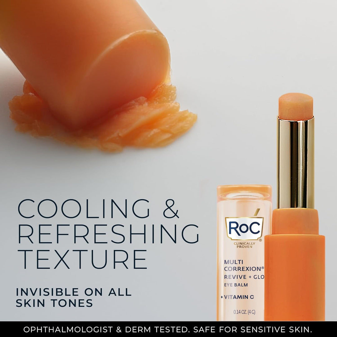 RoC Multi Correxion Revive + Glow Eye Balm con vitamina C (0.14 oz)...