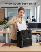 Mochila para laptop LOVEVOOK para mujer, Negro, 15,6 pulg., Tradicional