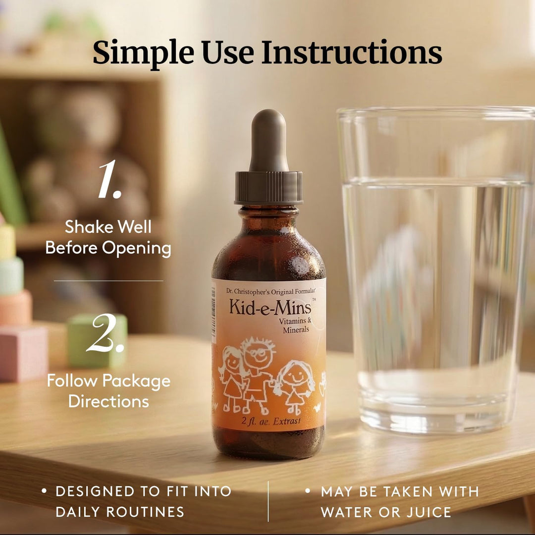 Dr. Christopher Kid-e-Mins Vitamin's and Minerals Líquido de 2 oz