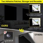 Cortinas 100% opacas, cubierta de ventana negra portátil de 57 x 118