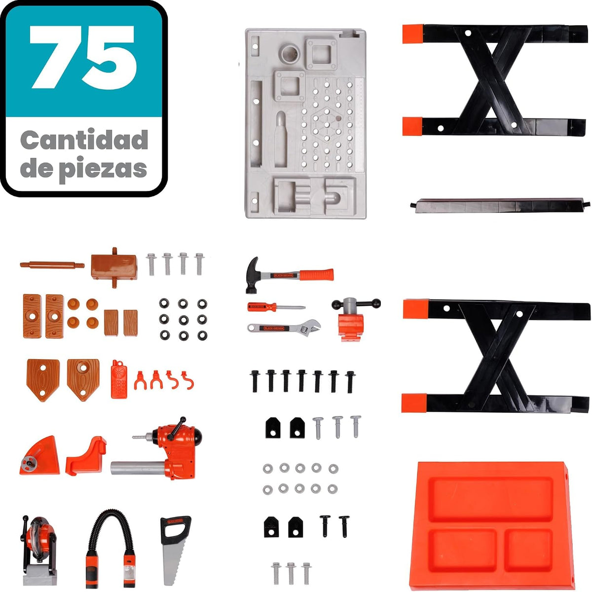 negro y Decker Junior Taller herramientas batería (caja cerrada) [Amazon Exclusivo].