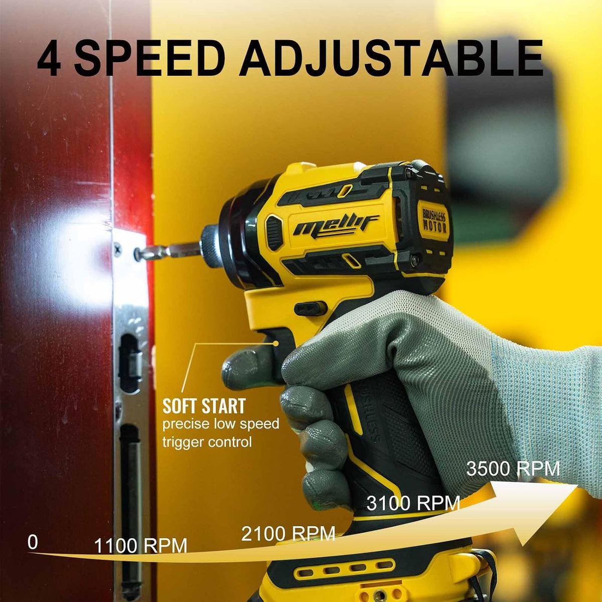 Destornillador de impacto hexagonal de 1/4 pulgadas compatible